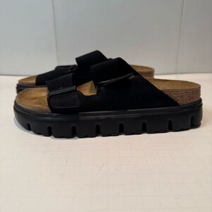 Papillio by Birkenstock Arizona Chunky Sandal - Black Suede EU 37/US 6-6.5